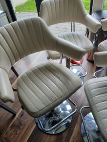 4 Cream leatherette barstools - PRICE REDUCED AGAIN!
