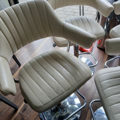 4 Cream leatherette barstools - PRICE REDUCED AGAIN!
