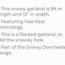 9 ft Snowy Dorchester Luxury Garland Image 7