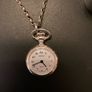 Silver pendant watch with c32cm silver chain Image 3