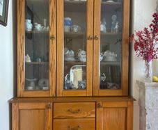 Higginbotham hand made oak display cabinet