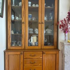Higginbotham hand made oak display cabinet