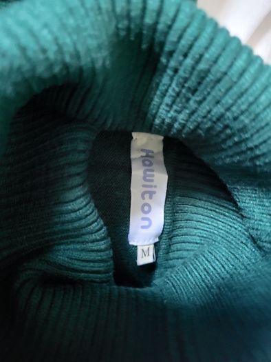 Jumper dress dark green M turtle neck