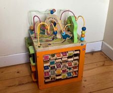 B. toys Zany Zoo Wooden Activity Cube | VG Condition