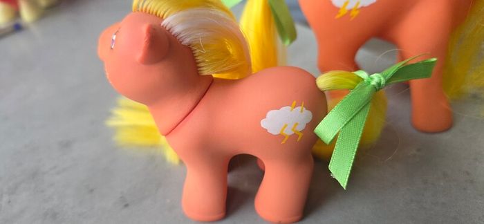 Mammy and Son Custom Lighting Mountain Boy Ponies using MLP G1 Base My Little Pony