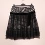 Karen Millen Black Beige Floral Sheer Tulle Mini Skirt 12UK/40EU Image 9