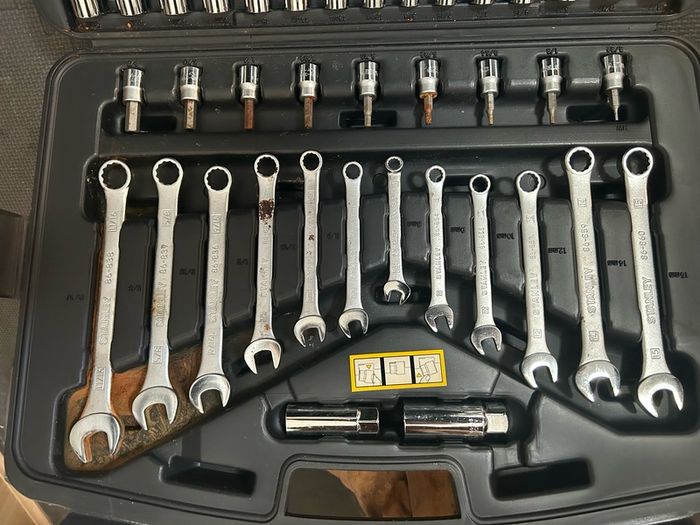 Stanley socket and wrench tool set