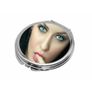 Personalised Round Shaped Compact Mirror Image 2