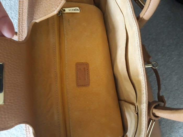 Tan handbag faux leather