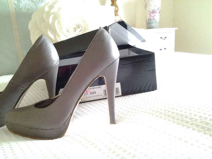 Dorothy Perkins Stone Grey High Heels - Size 4