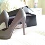 Dorothy Perkins Stone Grey High Heels - Size 4 Image 6