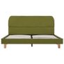 Bed Frame Green Fabric 135x190 cm Image 3