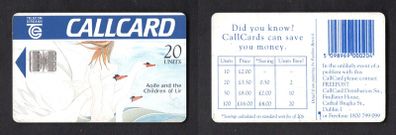 1994 Ireland 20 unit The Irish Mythology definitive Aoife and the Children of Lir (Schlumberger) Call Card Used. Telecom Eireann card number 1069.