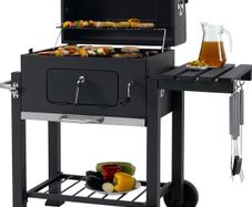 Grillwagen Toronto Click Charcoal Barbecue, Anthracite/Stainless Steel, 56 x 41.5 cm