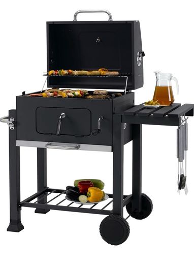 Grillwagen Toronto Click Charcoal Barbecue, Anthracite/Stainless Steel, 56 x 41.5 cm