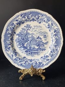 Vintage C1930' Wood & Sons "Seaforth" Blue Plate