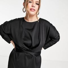 satin maxi dress