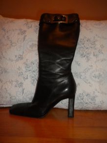 MARIO PROLOFUA black leather boots