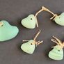 Set of 5 ceramic, clay love hearts Image 7