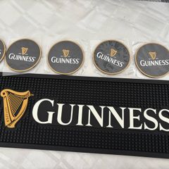 guinness bar runner  and coaster set