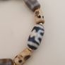 Vintage 2 Eyes Himalayan Tibetan Agate & Unique Pattern Agate Beads Bracelet Image 3