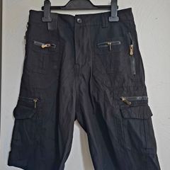 Black Tactical Cargo Shorts with Multiple Zipper Pockets Outdoor Shorts