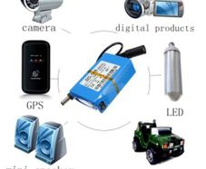 Mini DC-168 12V Rechargeable 1800mAh Li-ion Battery Batteries Pack for CCTV Camera Speakers RC ect with AC Wall Charger