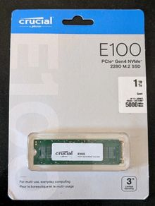 Crucial E100 1tb Nvme Ssd  Pcie Gen4 5000mbs