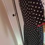 BNWT Lady Vintage Made in London ruby shawl black polka dot midi dress size UK16 EU44 Postage included Image 4