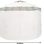 Gazebo Diameter 350 cm Water-Repellent Metal Garden Stable Robust Side Walls Garden Gazebo Luxury Tent Beige Image 3