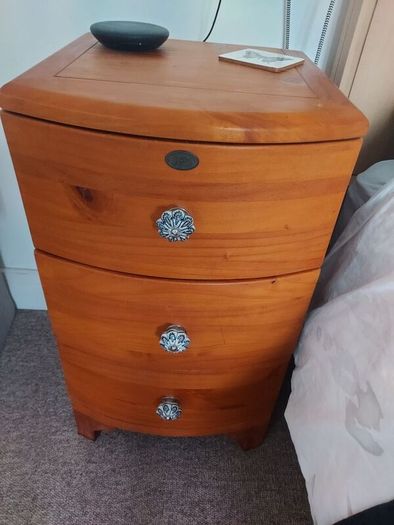 Wood bedside lockers