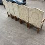 Oak straight back dinning chairs Image 5
