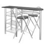 Bar Table with 2 Bar Stools, Dining Table, Folding Bar Stools Image 3