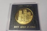 York Minster 22ct Gold plated coin