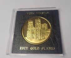 York Minster 22ct Gold plated coin