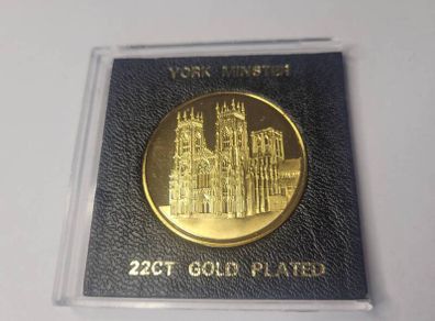 York Minster 22ct Gold plated coin