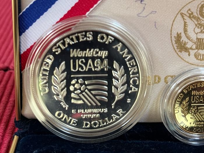USA 1994 Gold Coin 5 Dollar Proof Coin Set + Silver