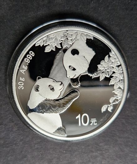 2023 Panda 30 Gram Silver .999 BU coin