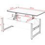 BRAND NEW Coffee Table With Storage Shelf lLift-Up sidetable Desk Metal Leg Laptop Table Study Desk Livingroom Furniture White Image 3