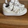 adidas Forum Bold platform trainers in white/cream Image 4