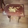 Antique Lacquered Side Table Decorated with Chinoiserie Style Birds and Flowers Chinese 1880s to 1920s Image 2