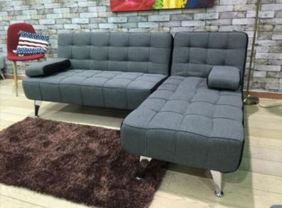 Dark grey fabric Nordic Comfort Chaise Sofa,198cm