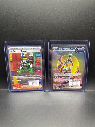 Lt. Surge's Bargain 185/132 | Iron Crown Ex 206/162 Pokemon Cards