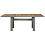 Garden Table Light Grey Poly Rattan and Solid Acacia Wood Image 3