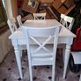 Extendable Timber Table with 6 Solid Chairs 150 Image 2