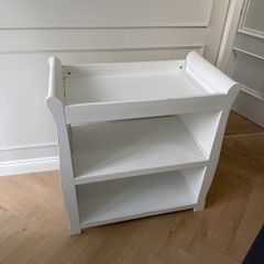 White Wooden Baby Changing Table