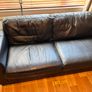 Black leatherette corner suite Image 3