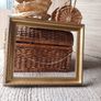 picture frame wooden and golden colour. Image 2