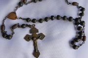 Antique  Rosary necklace pendant L-26"