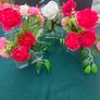 Three Sets of Artificial Flowers in clear vases (New) Image 5